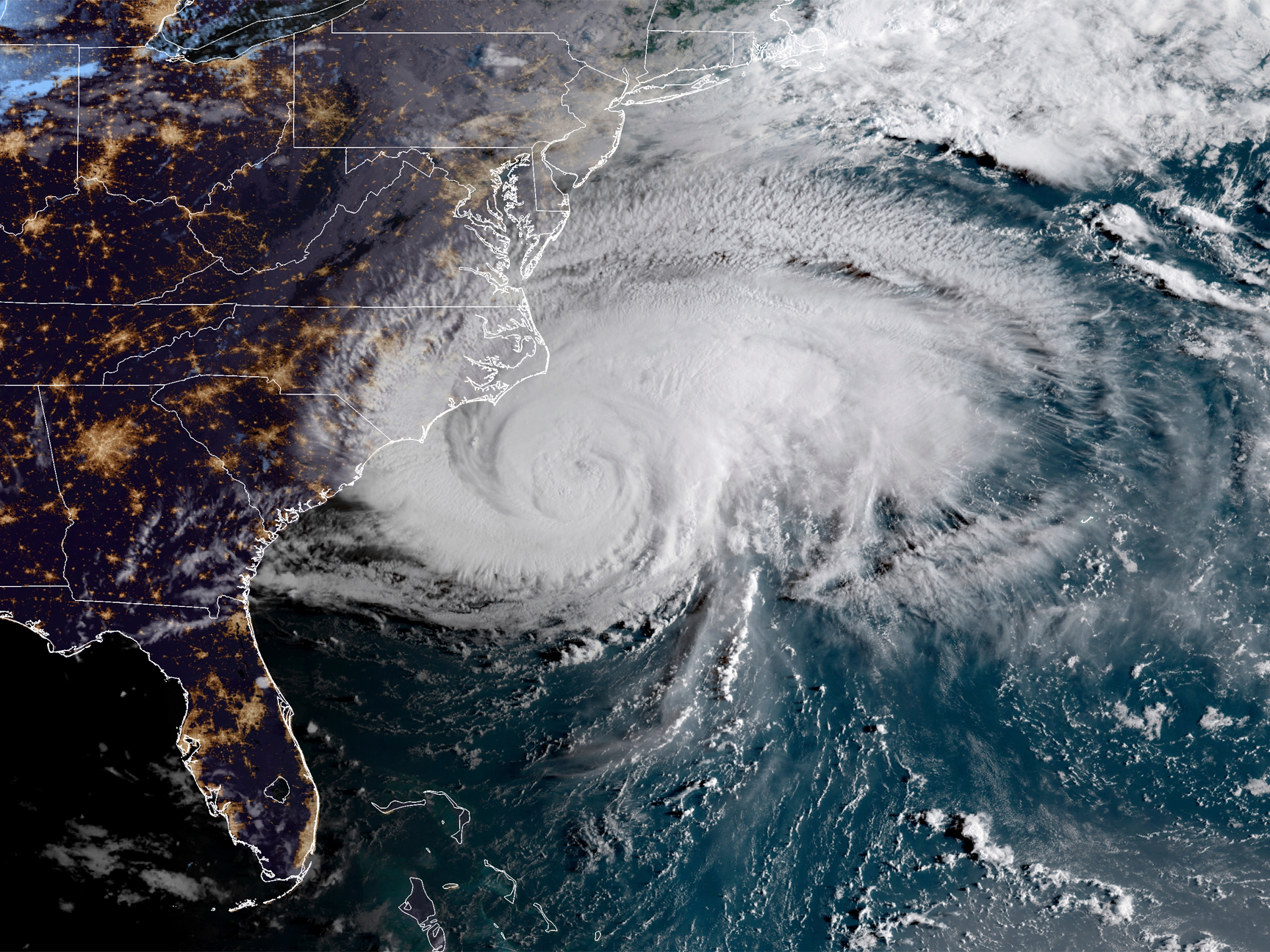 hurricane florence satellite image