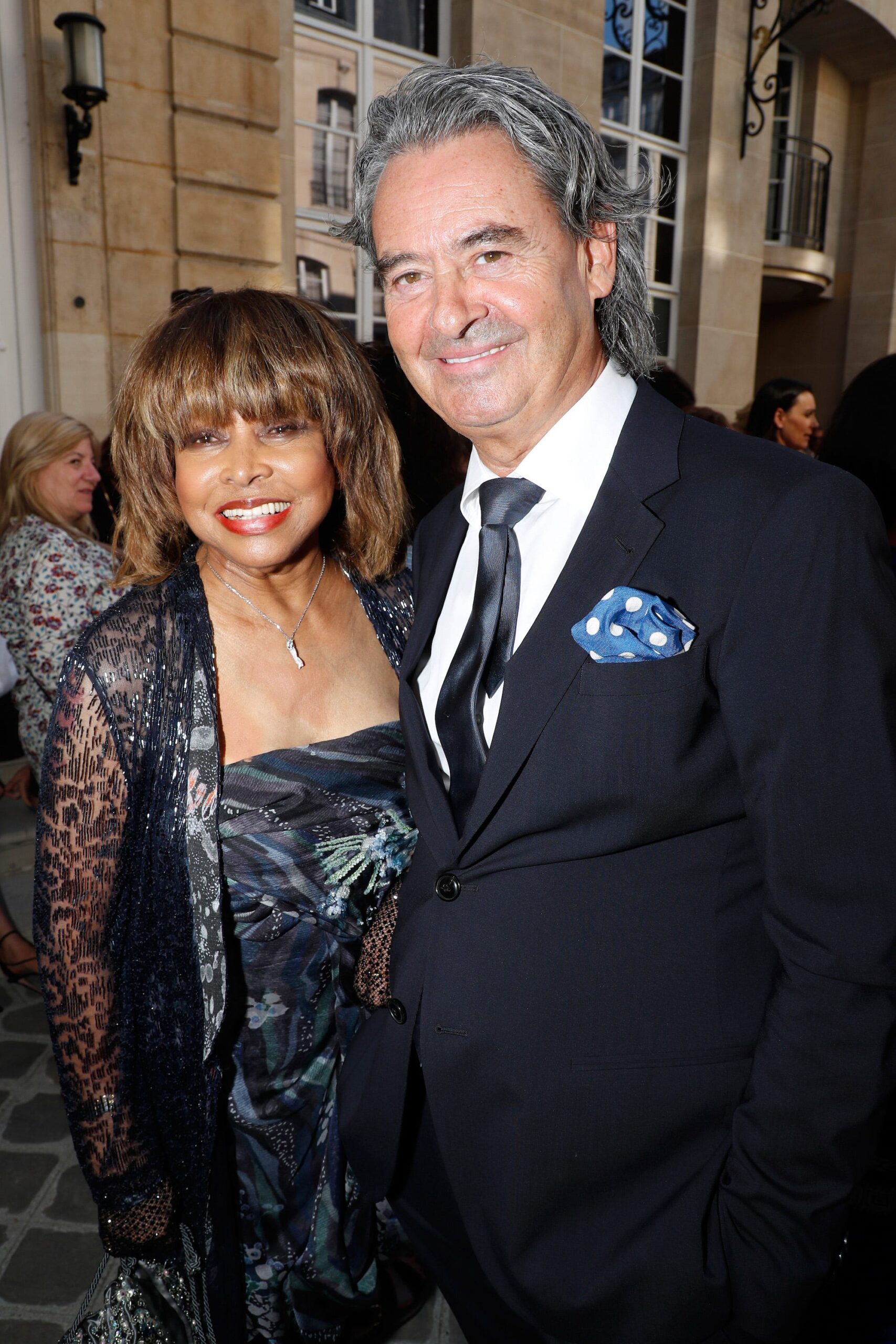 PARIS, FRANCE - JULY 03: Singer Tina Turner and her husband Erwin Bach attend the Giorgio Armani Prive Haute Couture Fall Winter 2018/2019 show as part of Paris Fashion Week on July 3, 2018 in Paris, France.