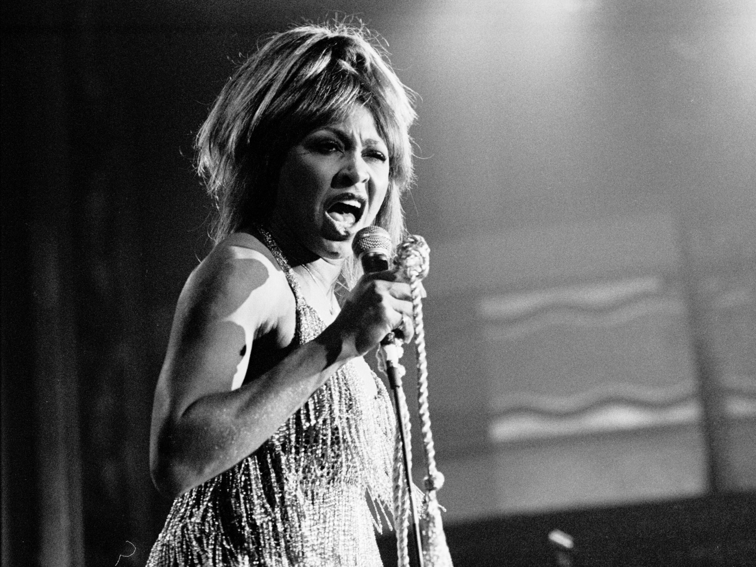 Tina Turner performs onstage at the Ritz, New York, New York, May 7, 1981. Turner was headlining a performance at the venue.