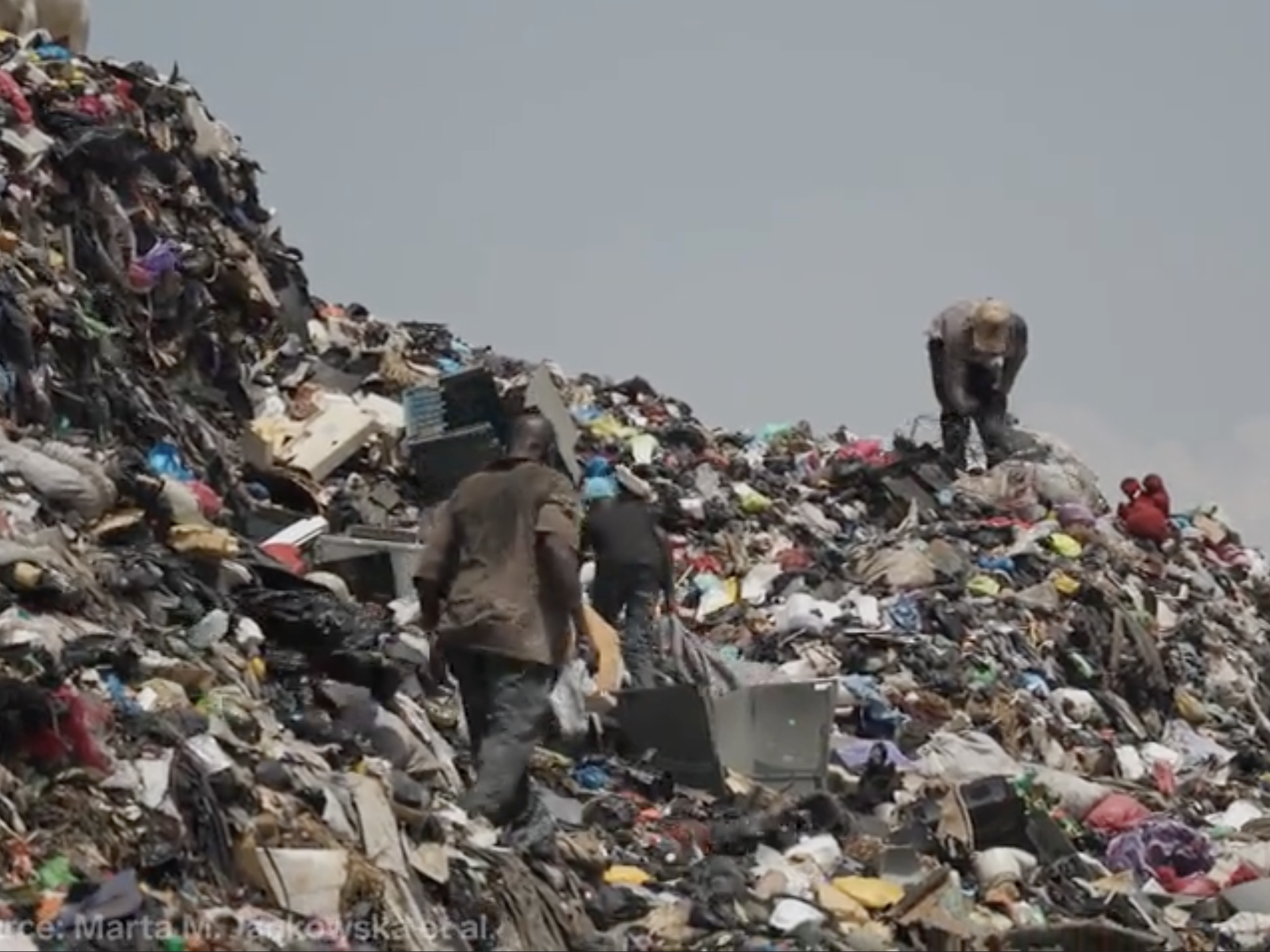 Landfills of clothing in Accra Ghana