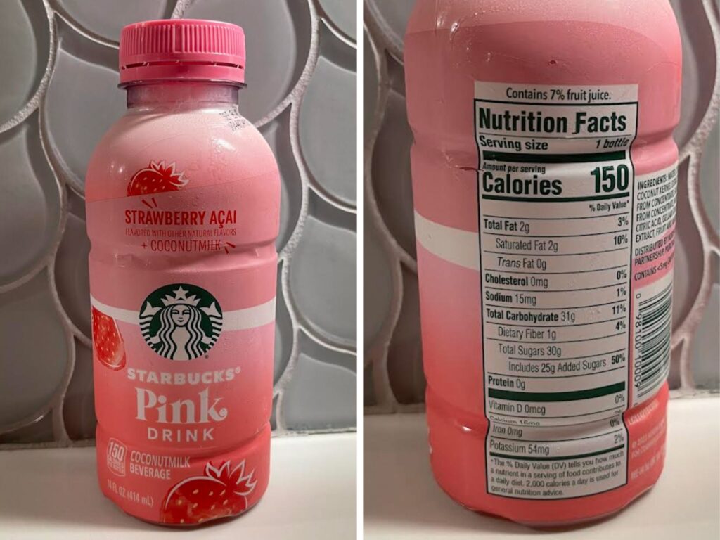 Starbucks recently released a bottled version of its viral Pink Drink