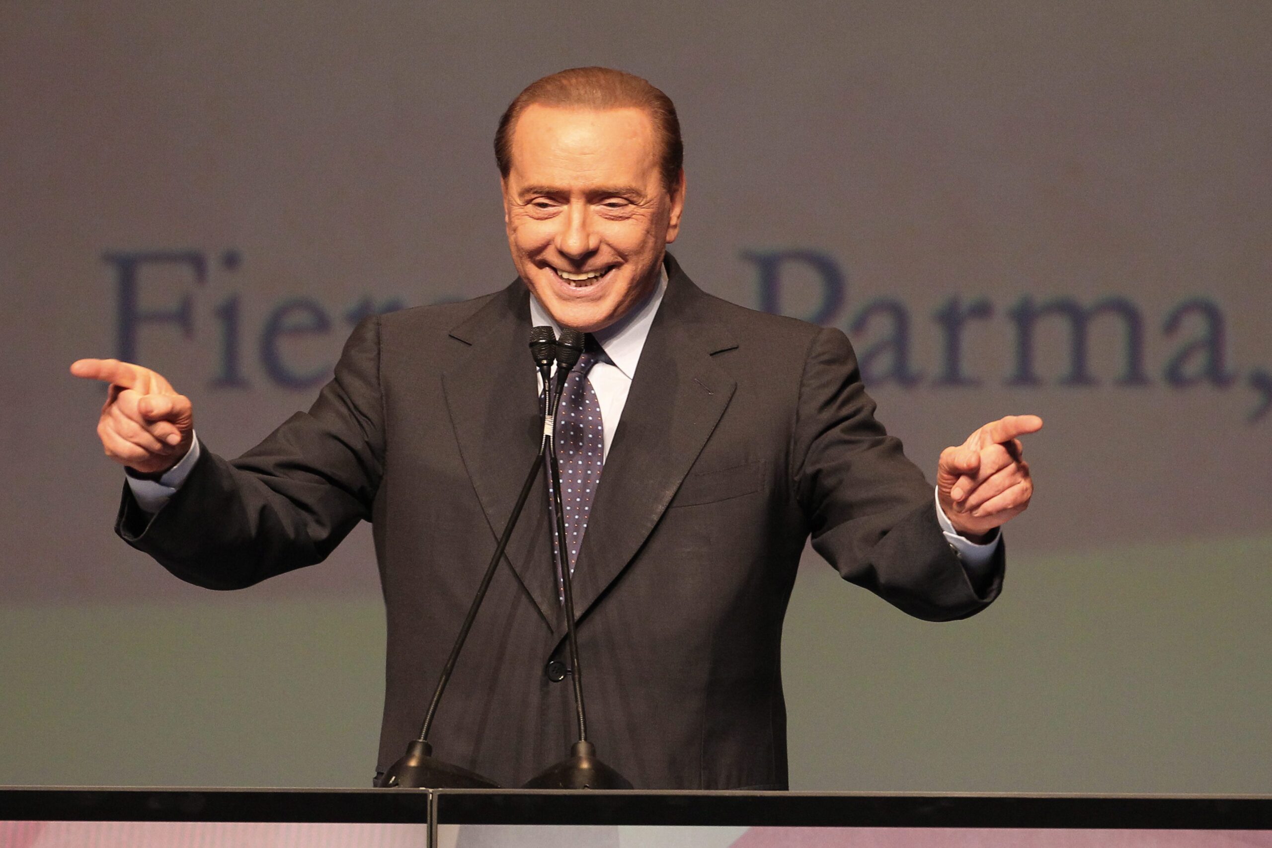Silvio Berlusconi tijdens een conferentie over 'Vrijheid en Welzijn' in 2010. Foto: EPA/GIORGIO BENVENUTI