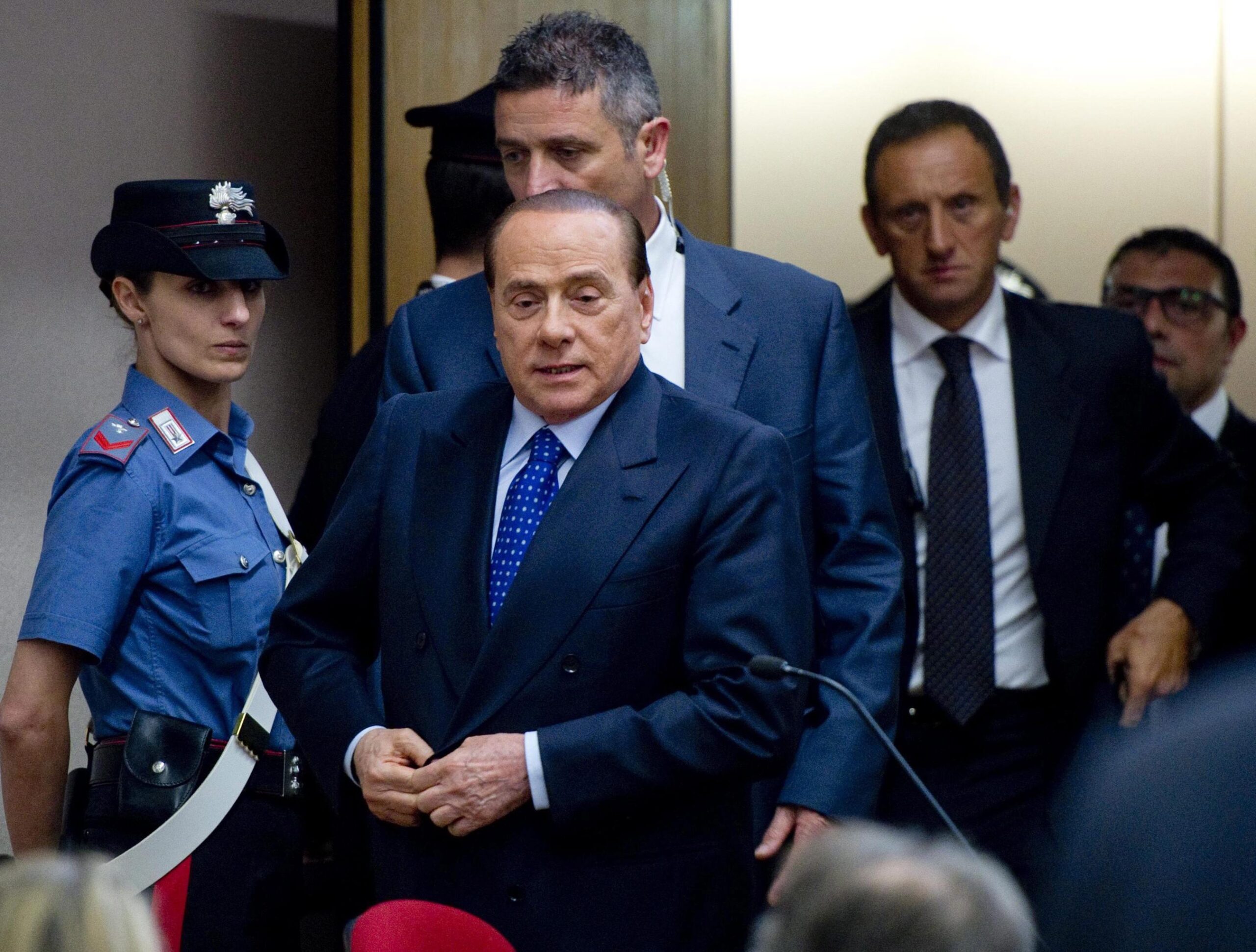 Silvio Berlusconi in 2014 de rechtbank van Napels. Foto: EPA/CIRO FUSCO