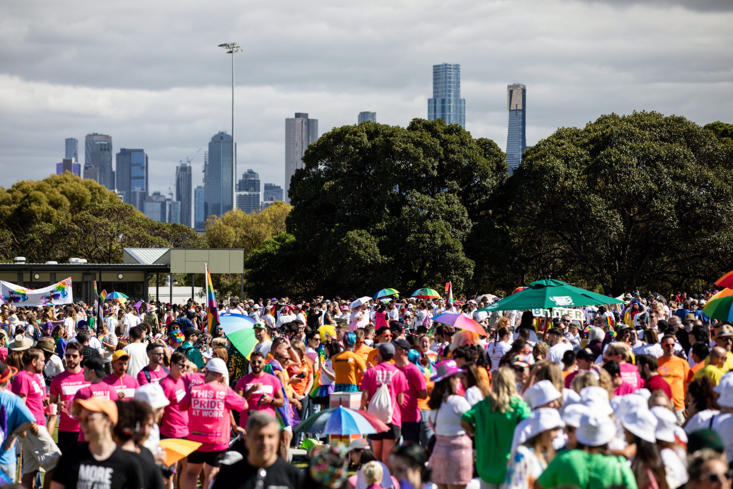 De Midsumma Pride March 2023 in Melbourne. Foto: EPA/Diego Fedele.