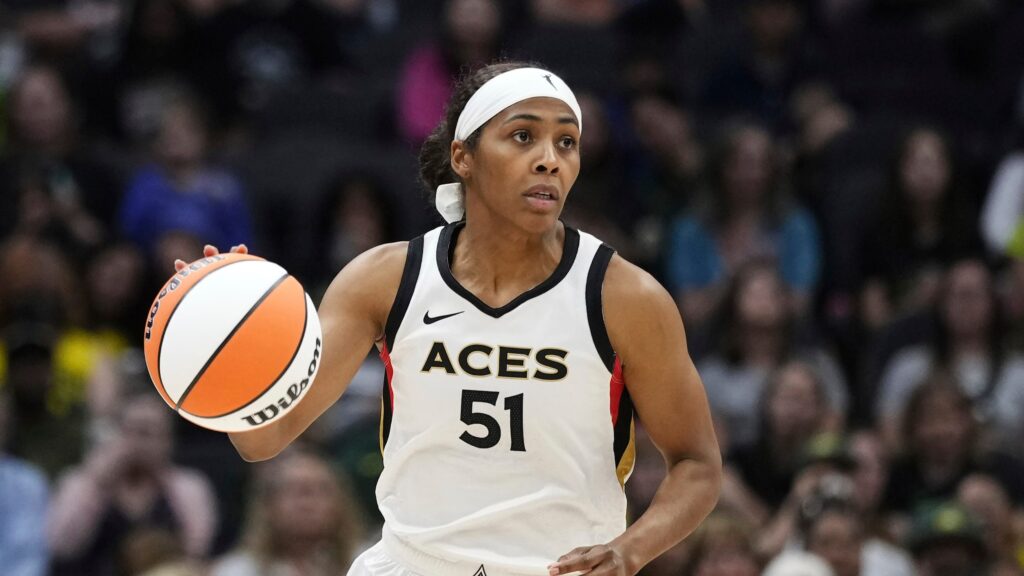 WNBA Finals: Sydney Colson's off-the-court humor makes Aces reserve guard  'the face of the league