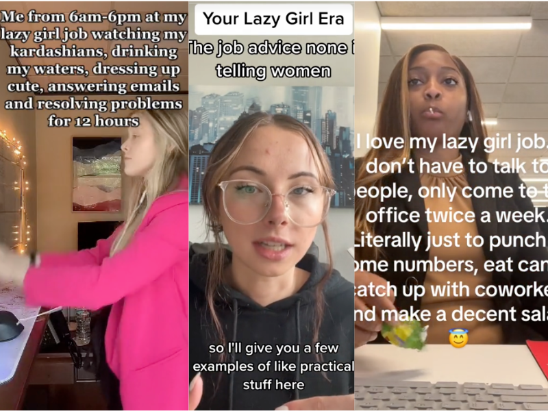 Women are posting about their lazy girl jobs on TikTok. They say