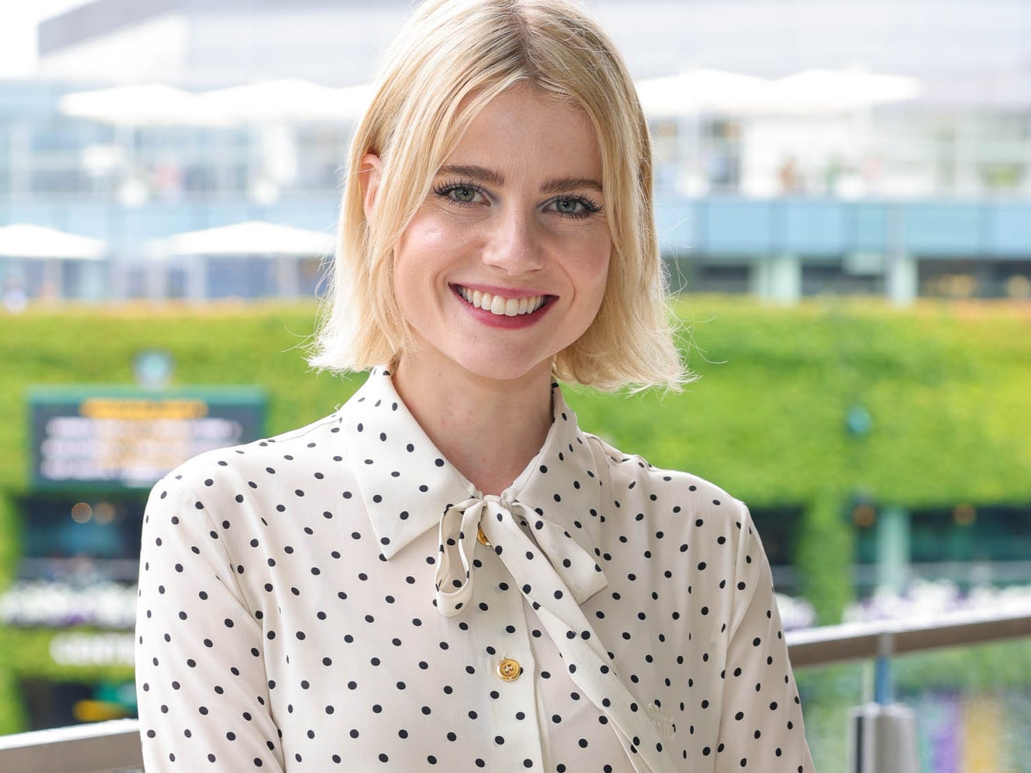 Lucy Boynton at Wimbledeon in July 2023.