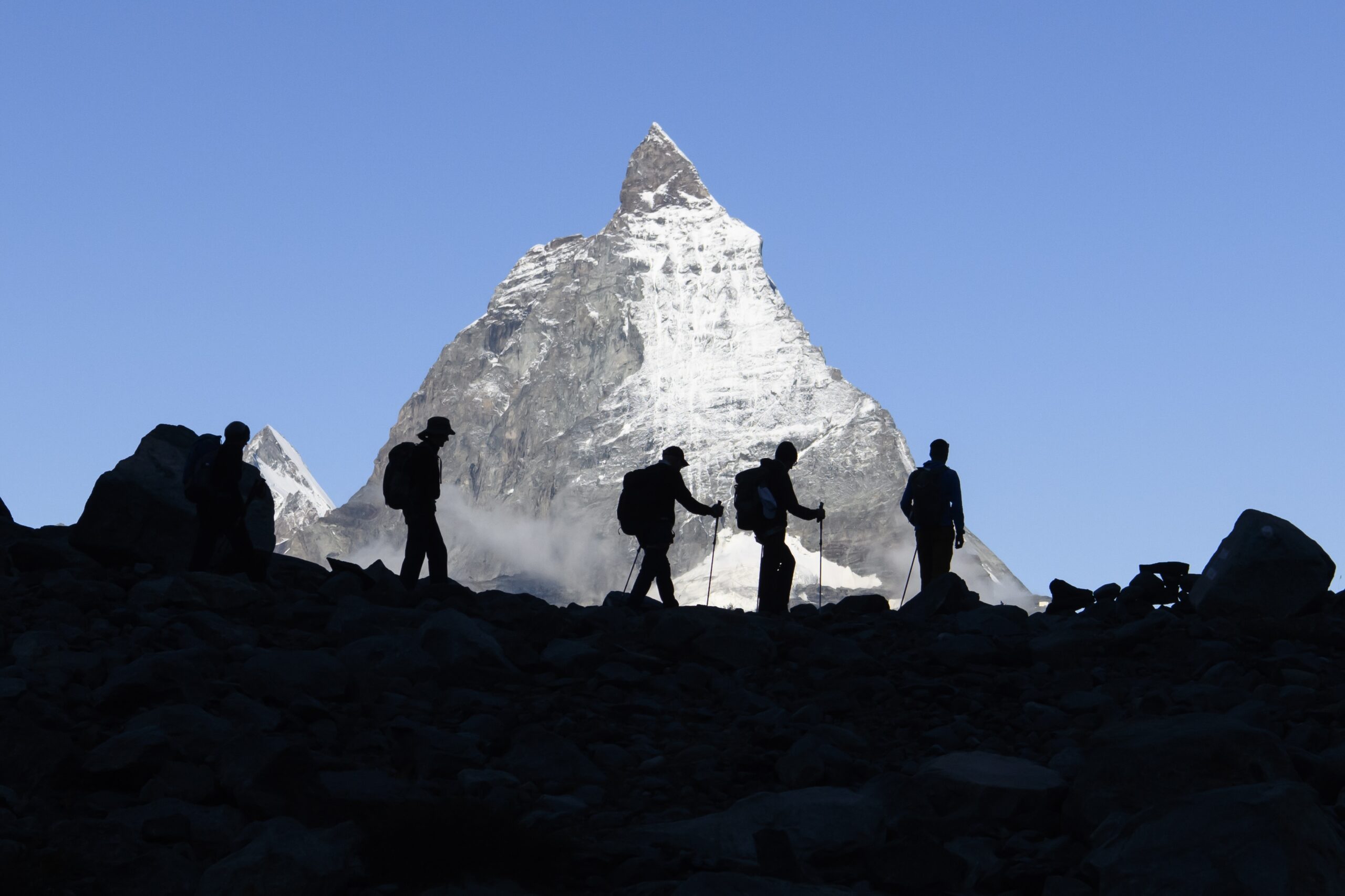 De beroemde Matterhorn (4478 meter) in de Zwitserse Alpen. Foto: EPA/ANTHONY ANEX