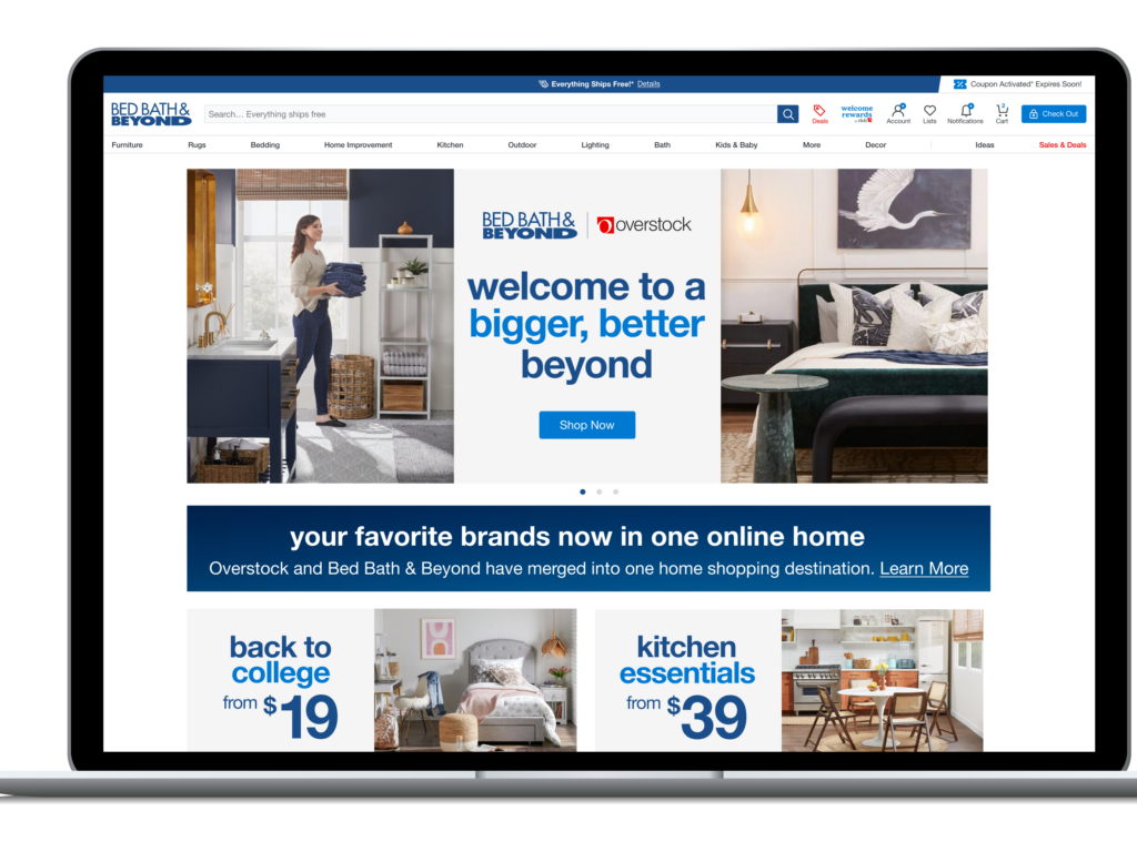 Bed Bath & Beyond stores are gone, but its new website and app are ...
