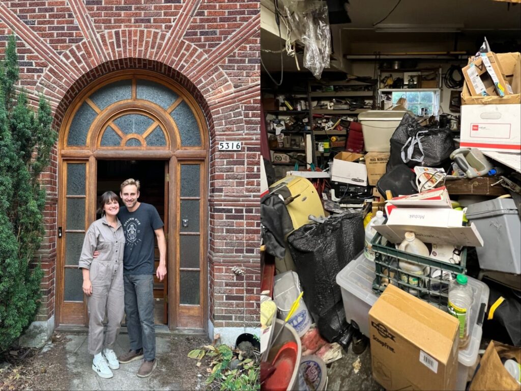 A couple bought a 1940s house owned by a family of hoarders. They