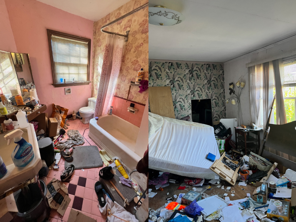 A couple bought a 1940s house owned by a family of hoarders. They