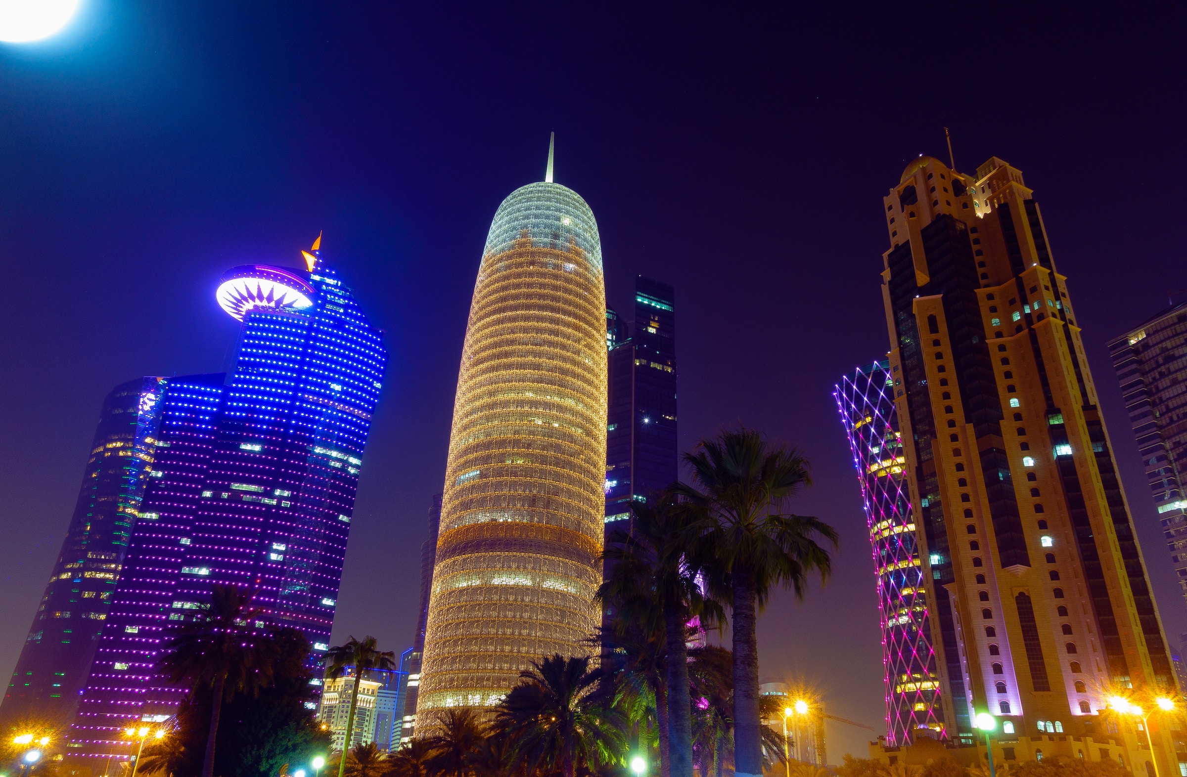 Doha, de hoofdstad van Qatar. 