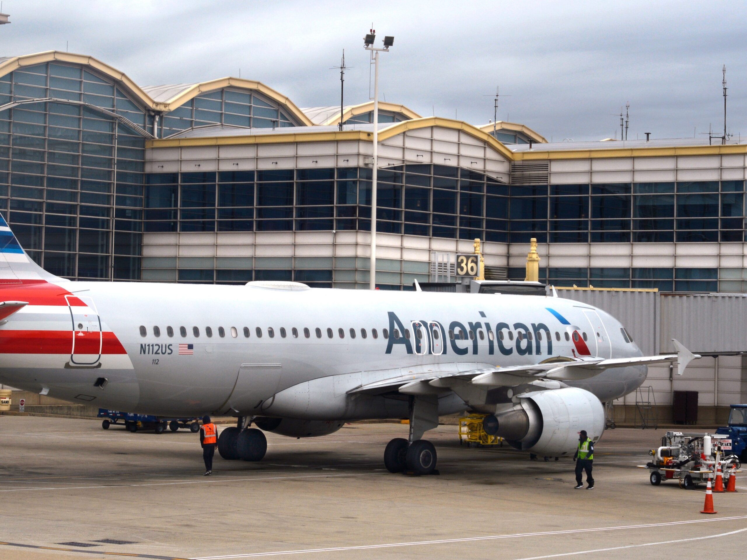 Een A320-toestel van American Airlines.