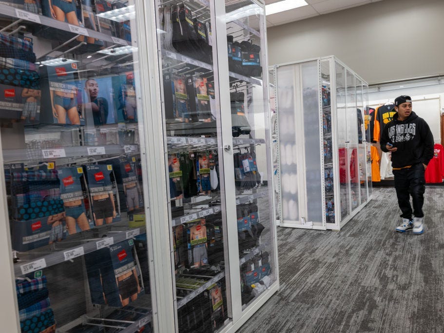 Target and Walmart stores in the Bay Area are locking up underwear and ...