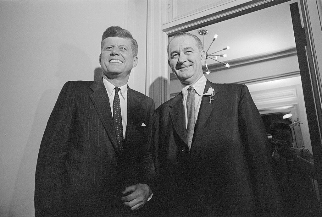 John F. Kennedy and Lyndon B. Johnson