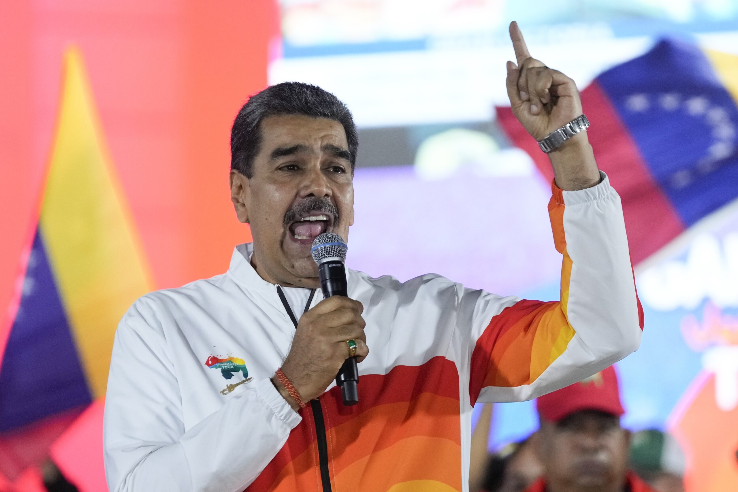 De Venezolaanse president Nicolás Maduro. Foto: Matias Delacroix/AP via ANP
