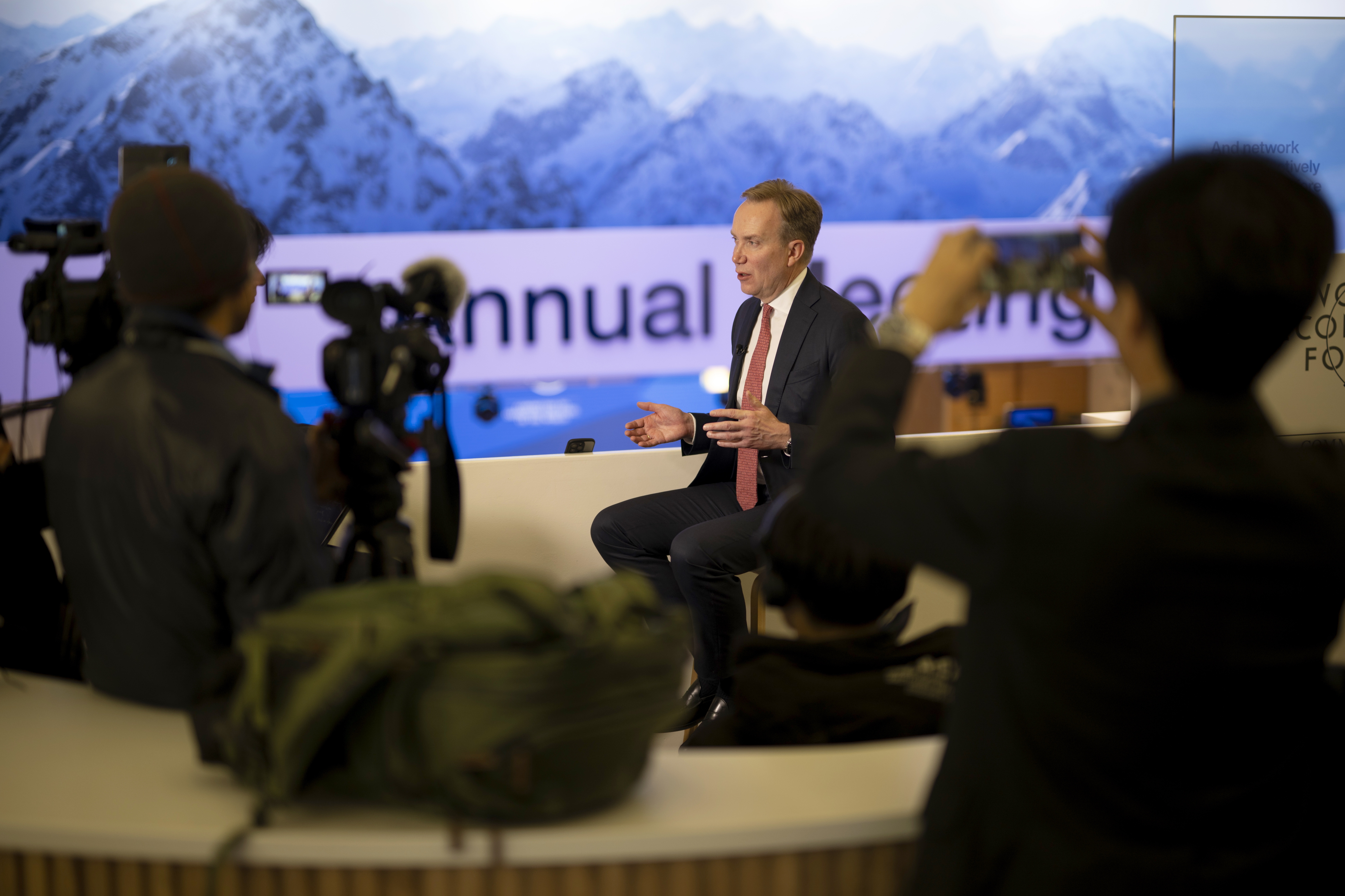 De Noorse WEF-president Børge Brende. Foto Gian Ehrenzeller / EPA
