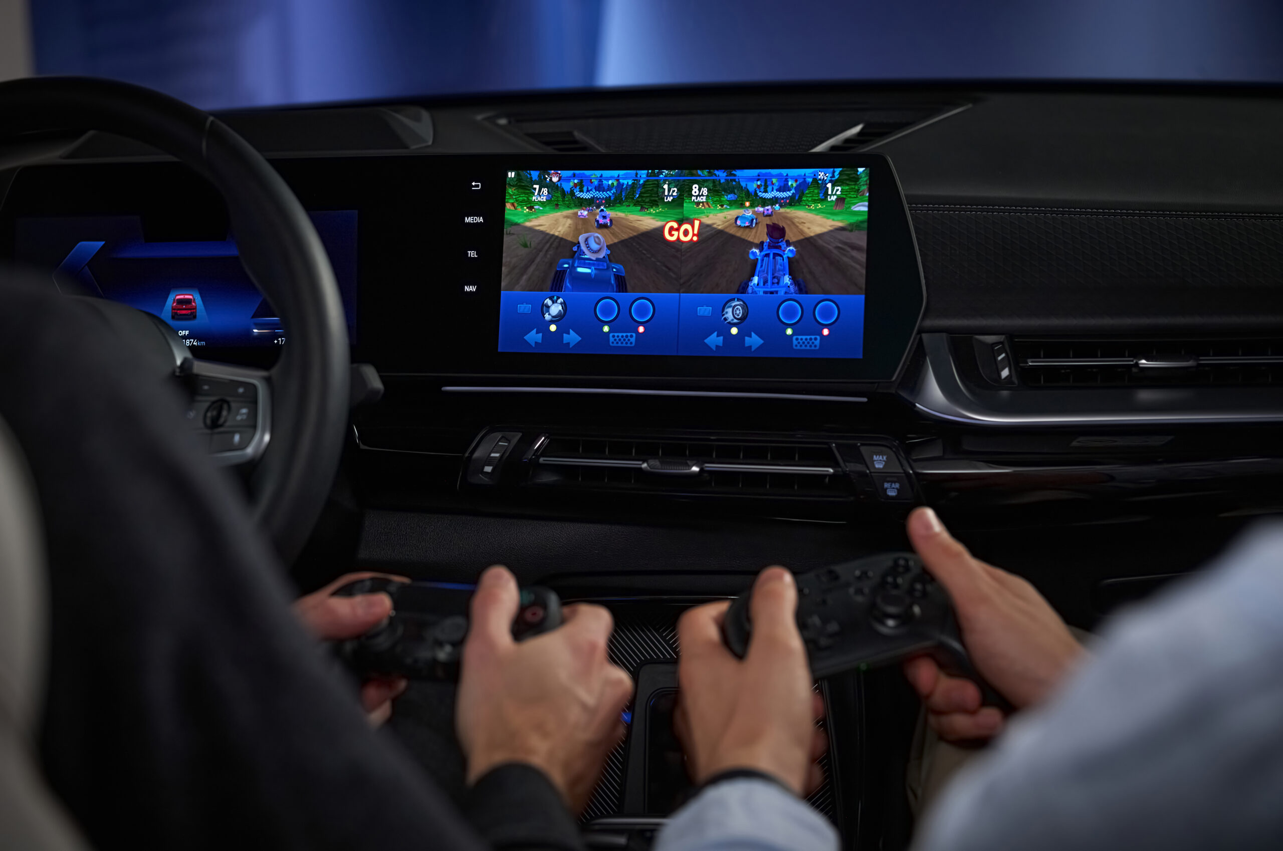 Multiplayer gaming in een BMW