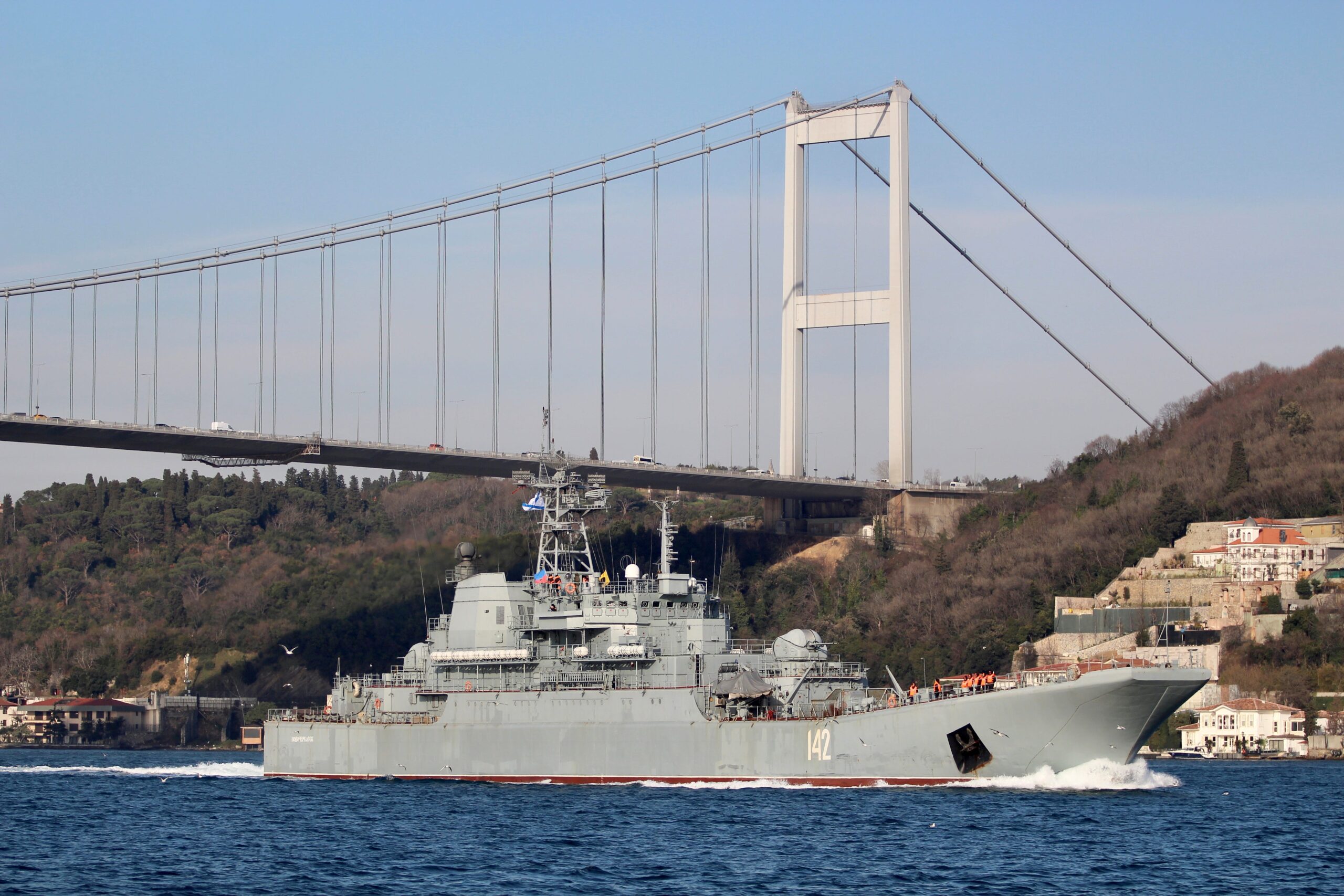 The Russian Navy's large landing ship Novocherkassk