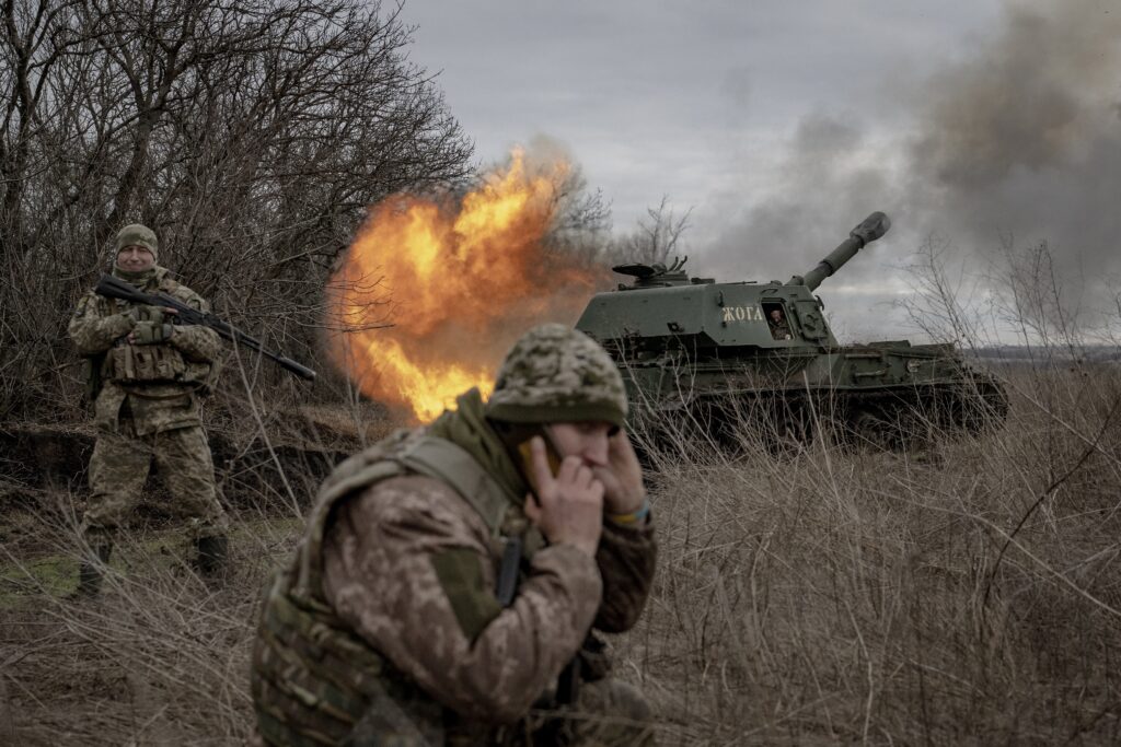 Oekraïense soldaten nabij de stad Avdiivka.