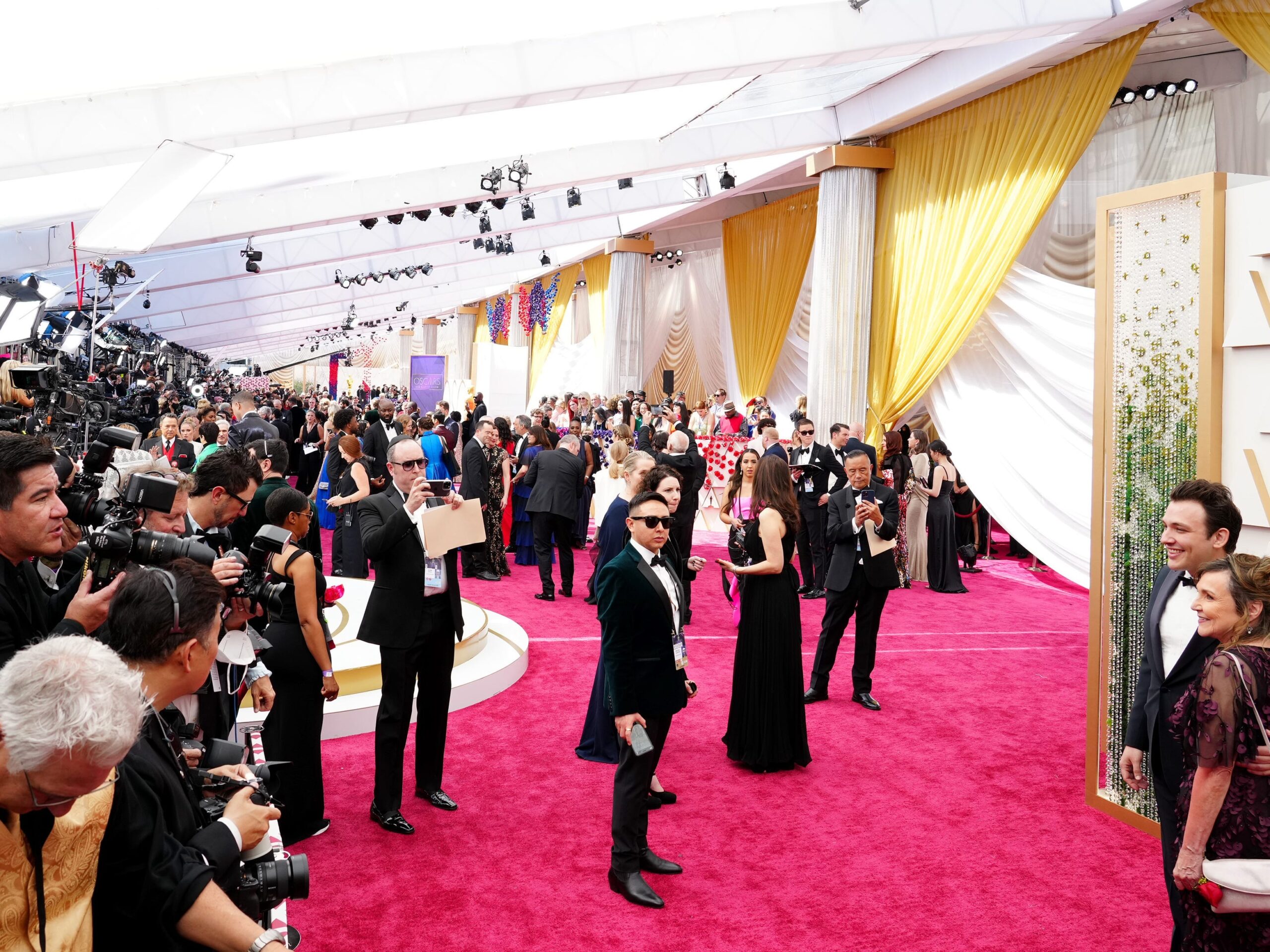 A view inside the red carpet arrivals at the 94th Annual Academy Awards at Hollywood and Highland on March 27, 2022 in Hollywood, California.