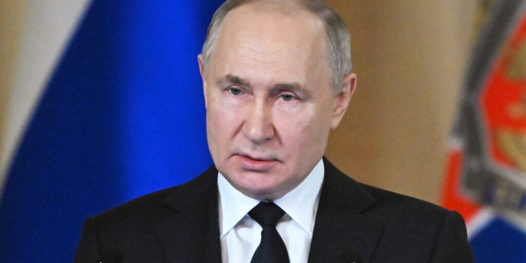 De Russische president Vladimir Poetin.