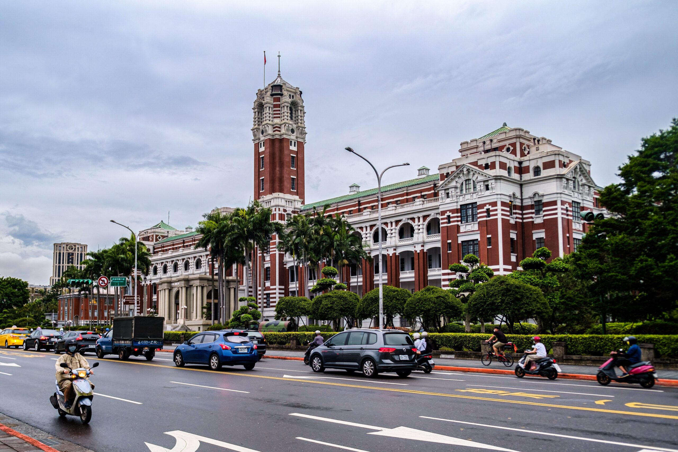 Het presidentiële kantoorgebouw in Taipei.