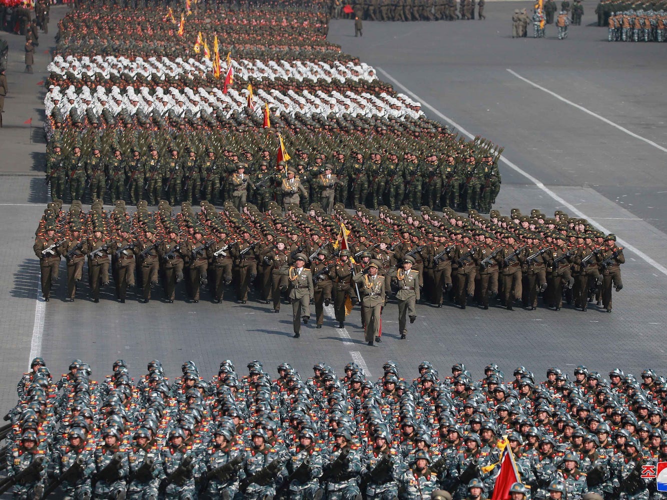 A North Korean military parade.