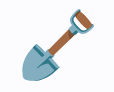 emoji of a shovel