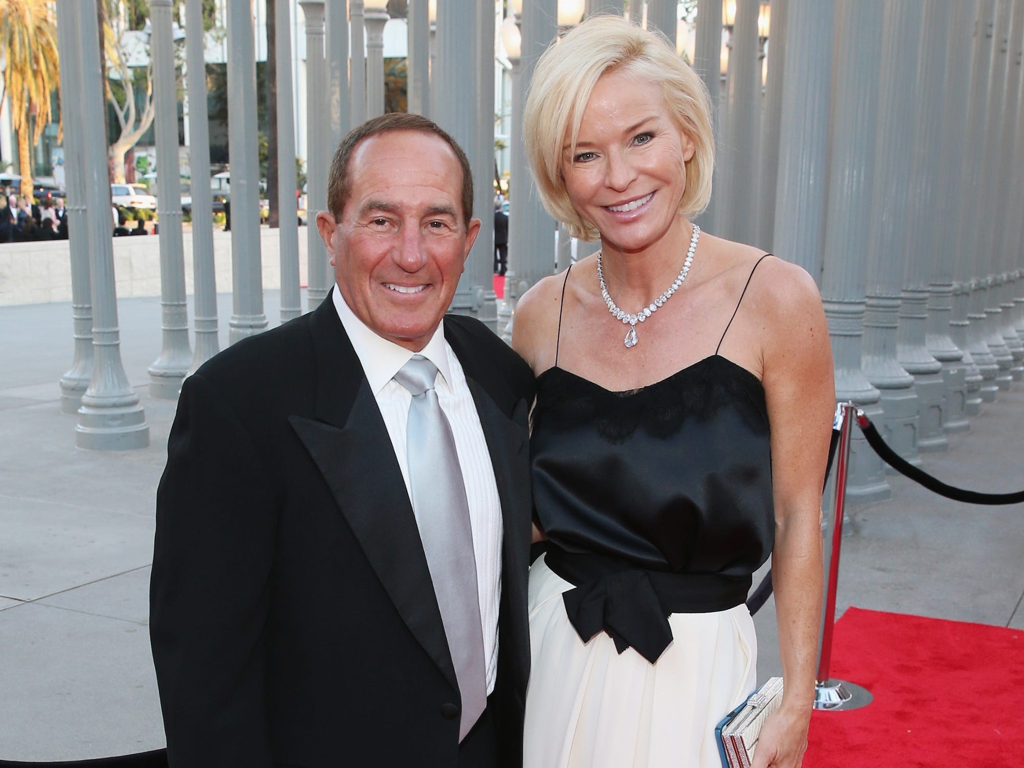 Geoffrey Palmer and his wife, Anne, at an event in Los Angeles in 2015.