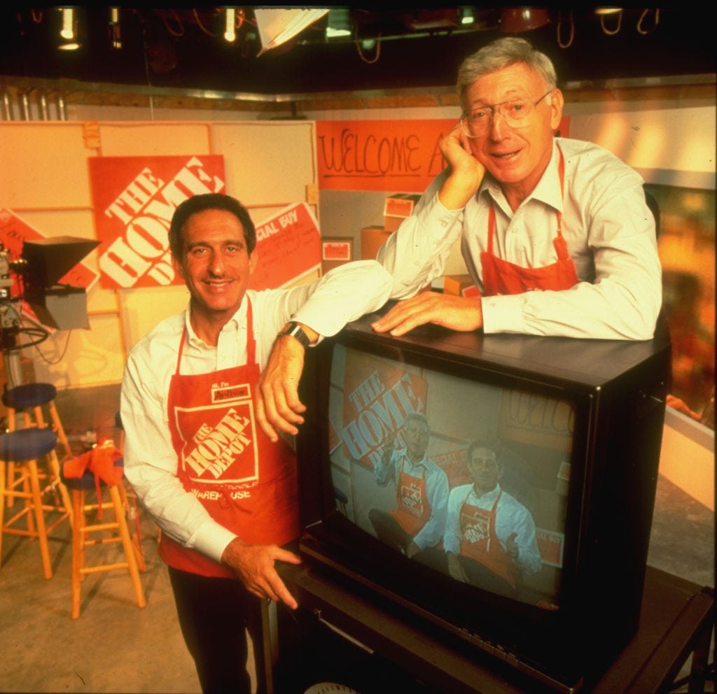 Bernard Marcus (left) and his Home Depot co-founder