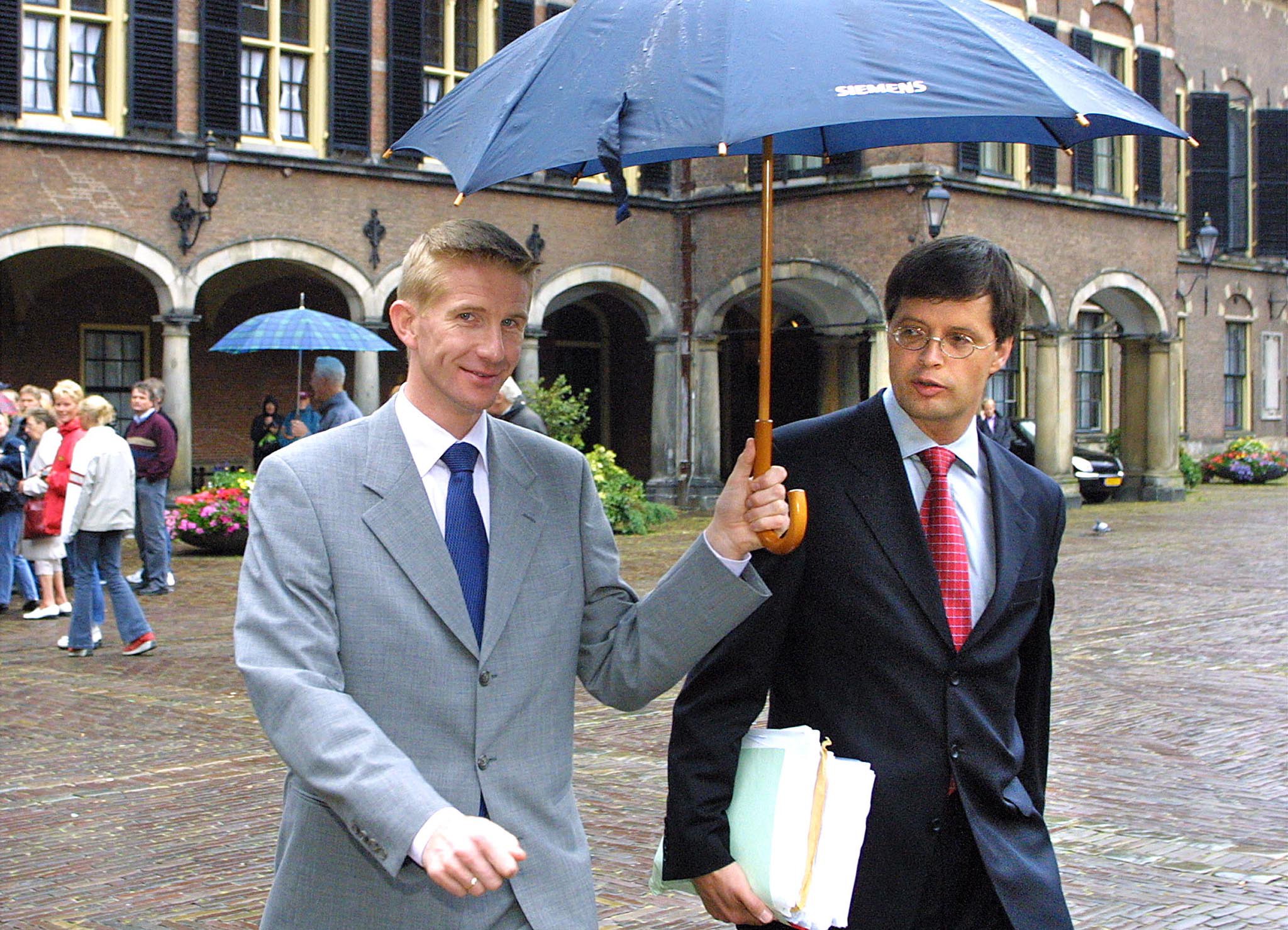 CDA'er Jack de Vries samen met toenmalig minister-president Jan-Peter Balkenende. Foto: Dirk Hol via ANP.