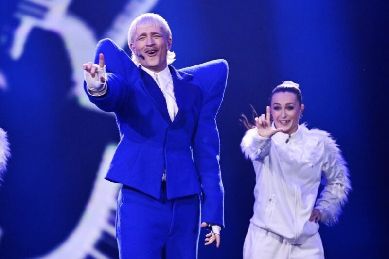 Joost Klein tijdens de halve finale van het Eurovisie Songfestival