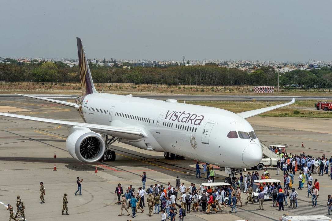 A Vistara aircraft.