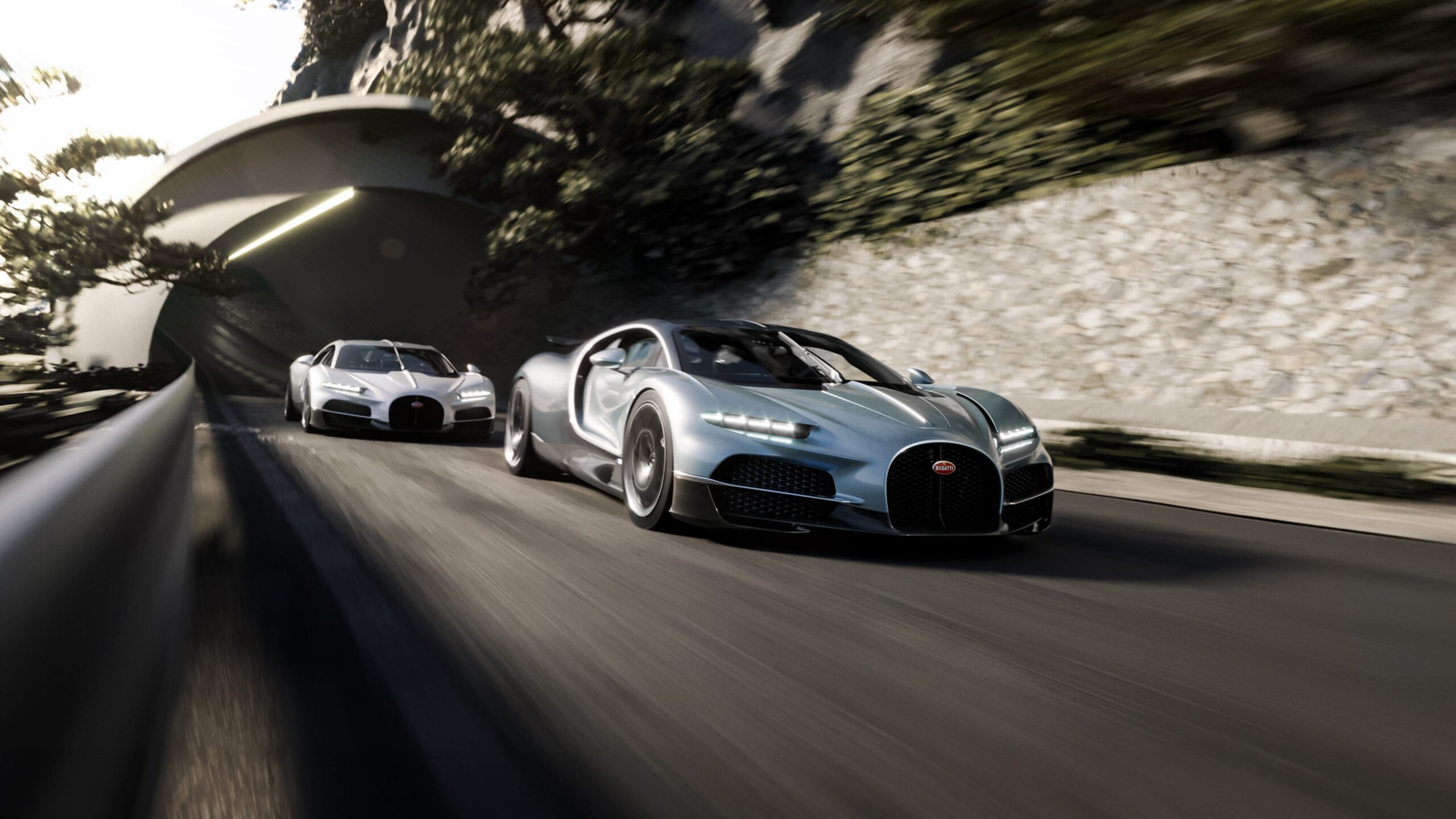 Twee Bugatti Tourbillon hypercars op de weg
