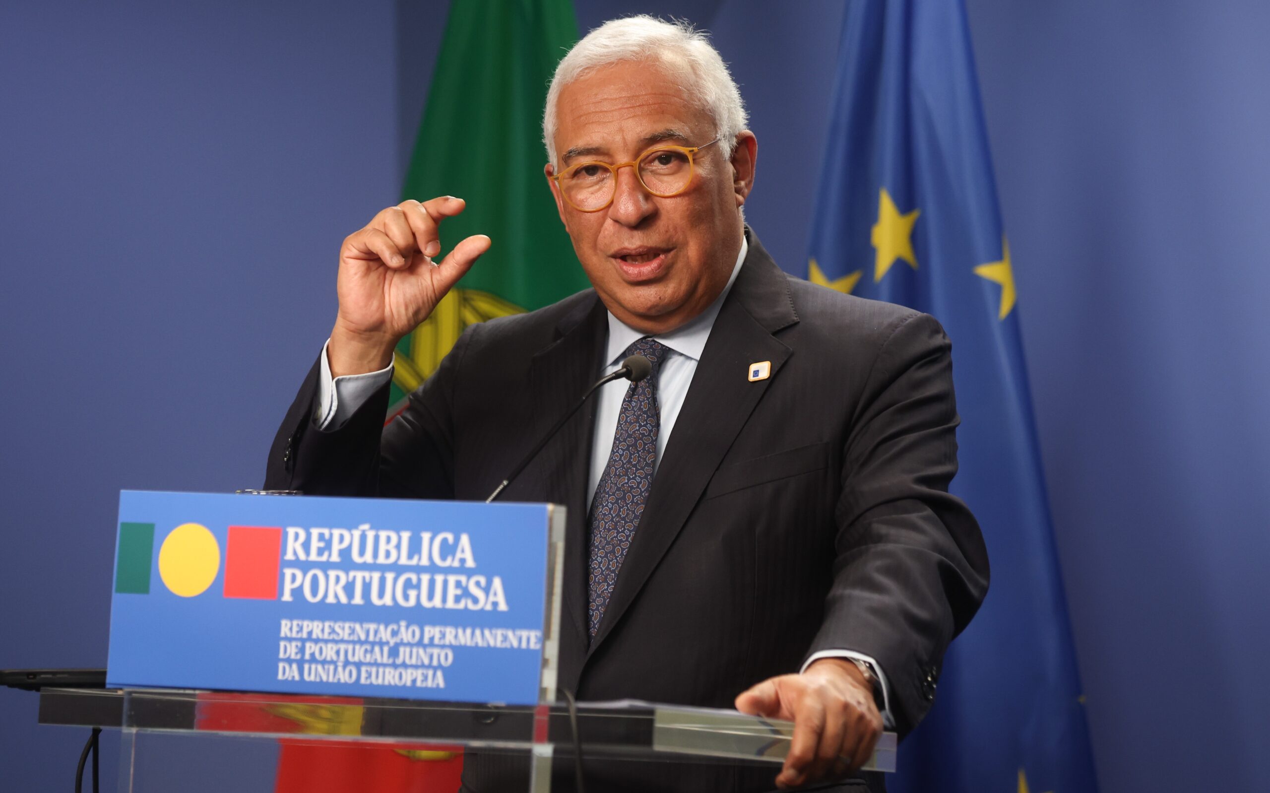 Oud-premier António Costa van Portugal. Foto: Olivier Hoslet / EPA