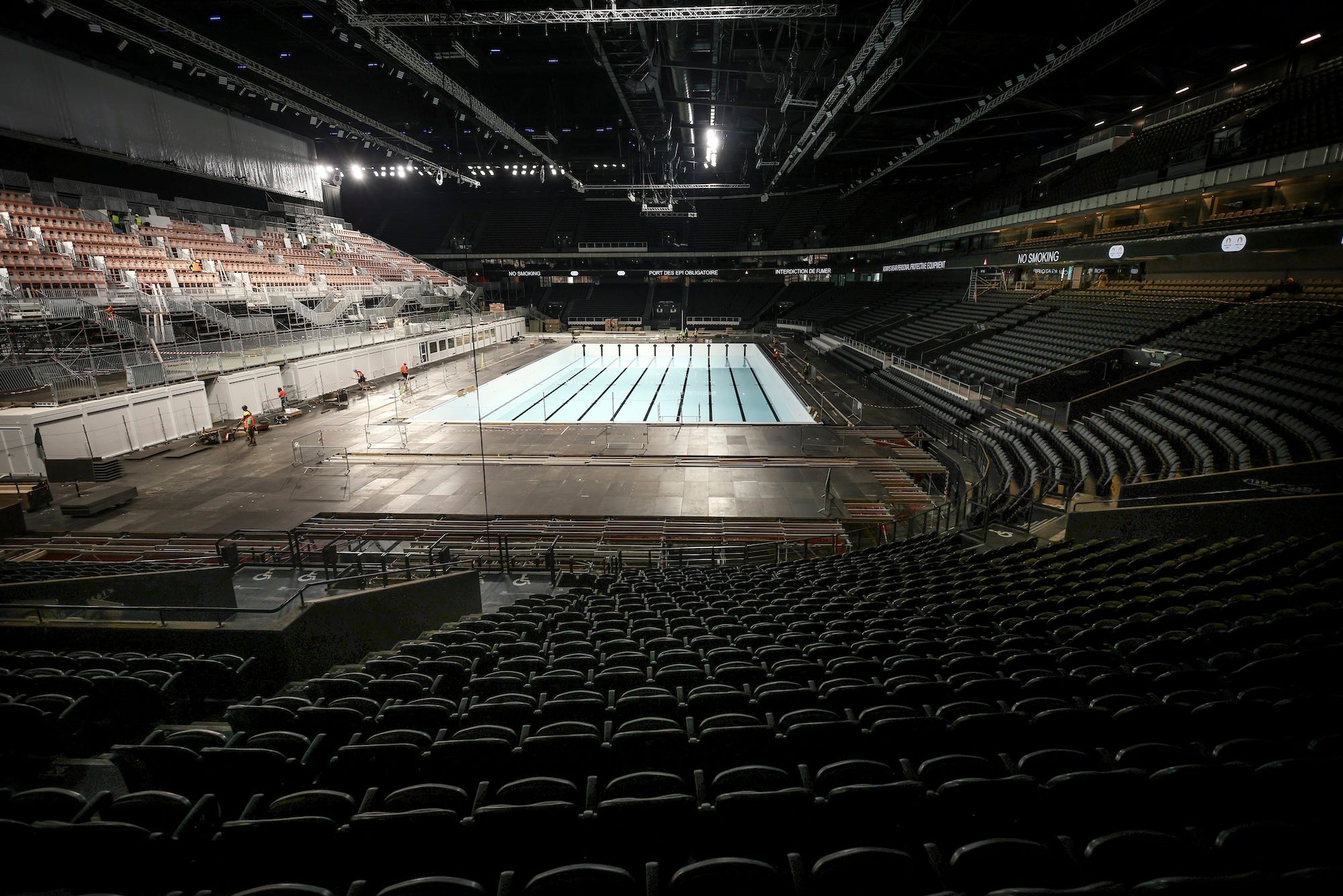 The Paris La Defense Arena for swimming competitions in the 2024 Olympics.