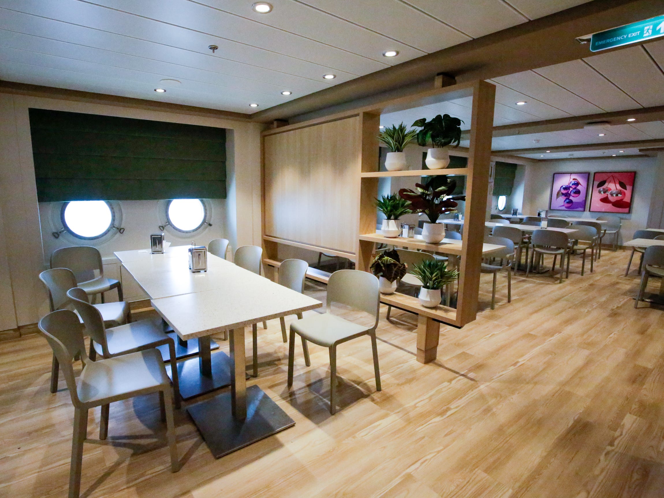 the crew-only dining area of Silversea's new Silver Ray