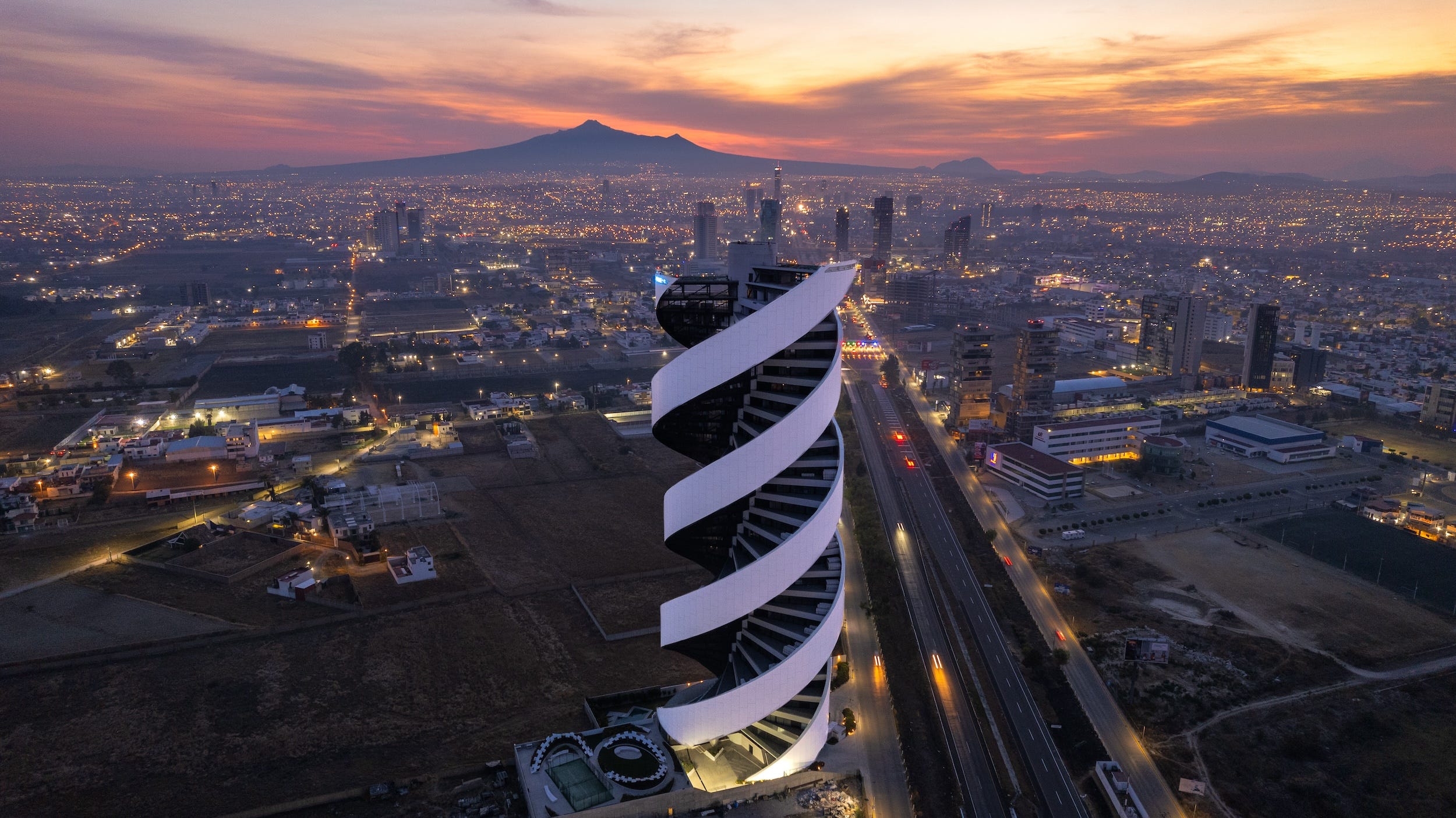 A residential building in San Andres Cholula, Mexico.