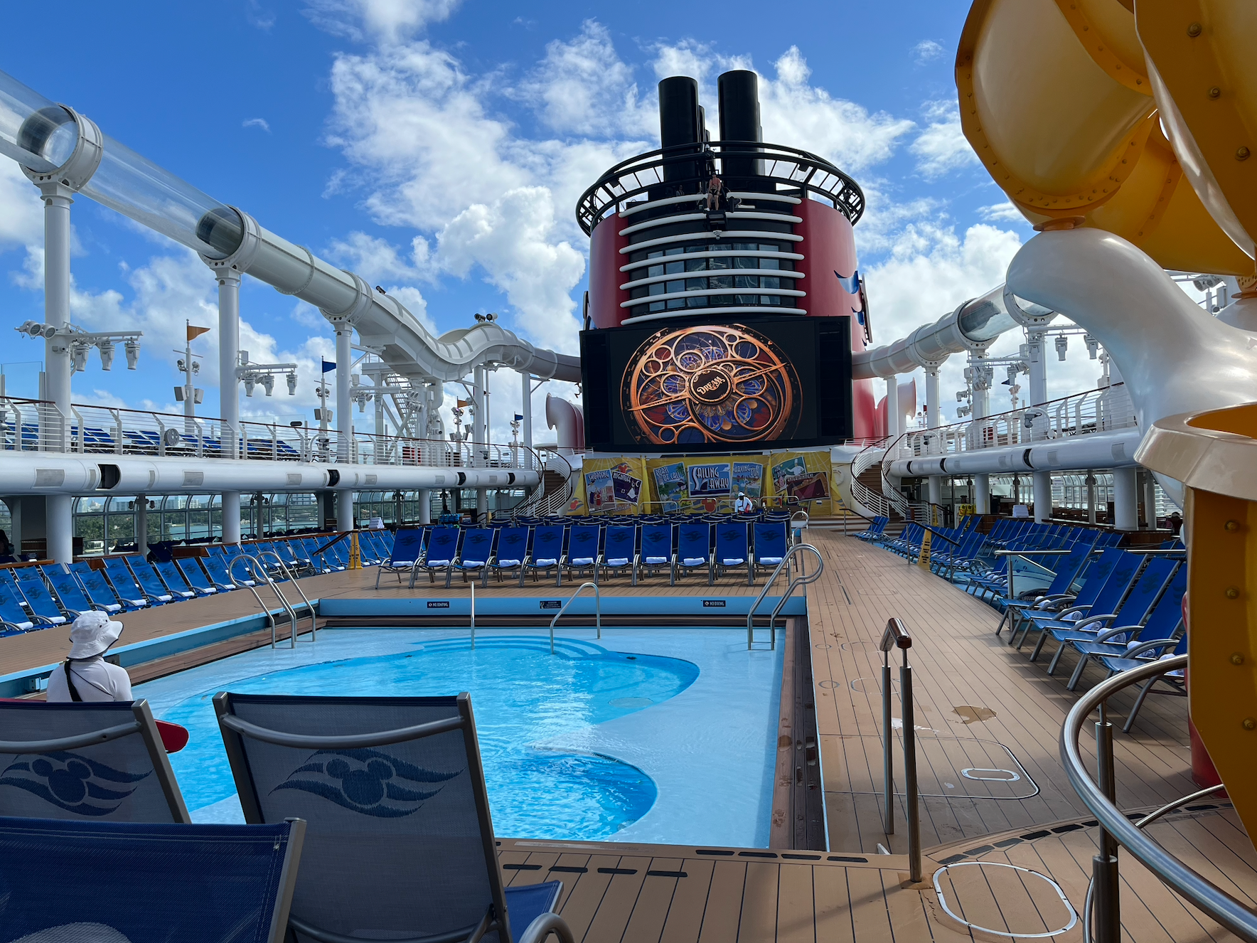 deck of a disney cruise line ship