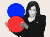 De Democratische presidentskandidaat Kamala Harris.