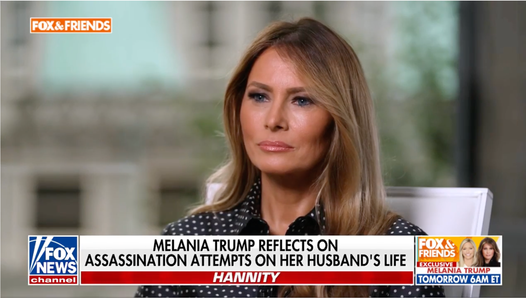 Melania Trump appears on Fox &amp; Friends on September 25, 2024.