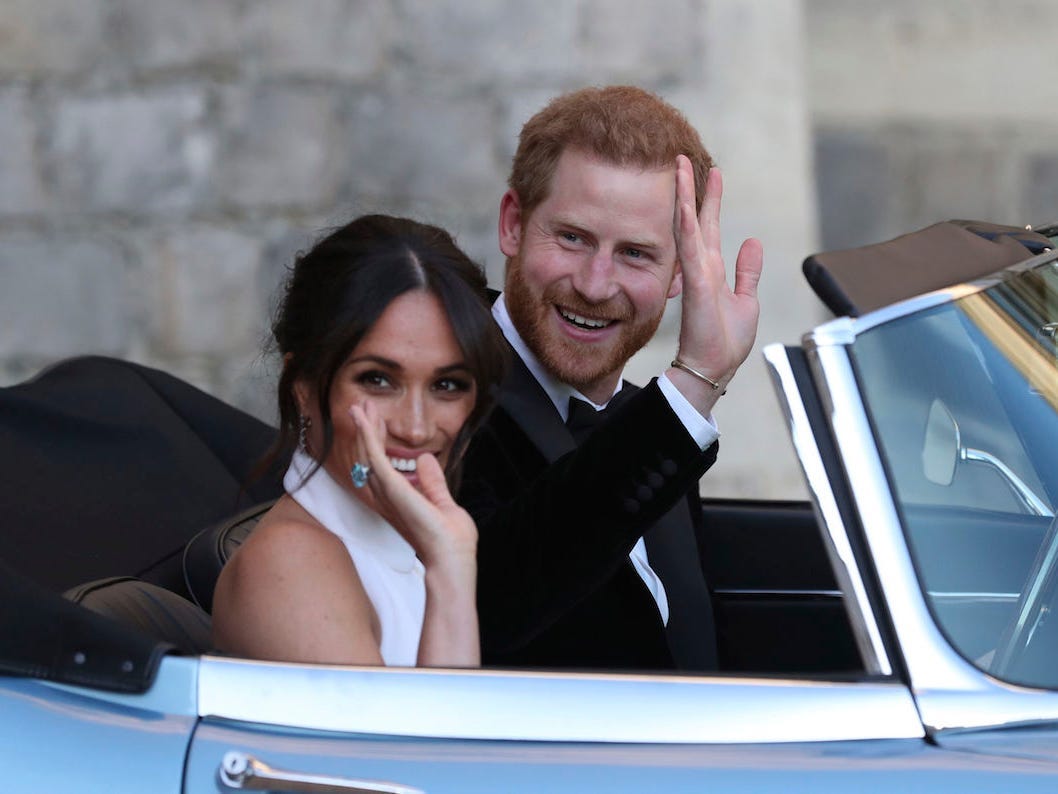 royal wedding car Jaguar Meghan Markle Prince Harry convertible Windsor Castle