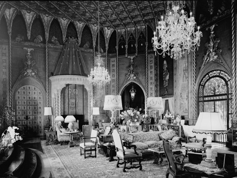 The living room at Mar-a-Lago.