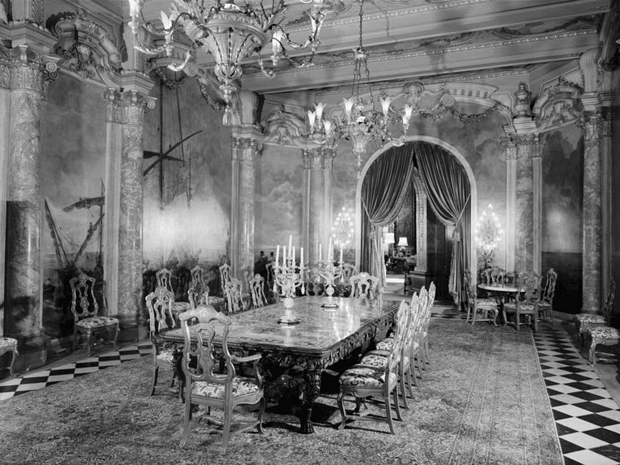 The dining room at Mar-a-Lago.