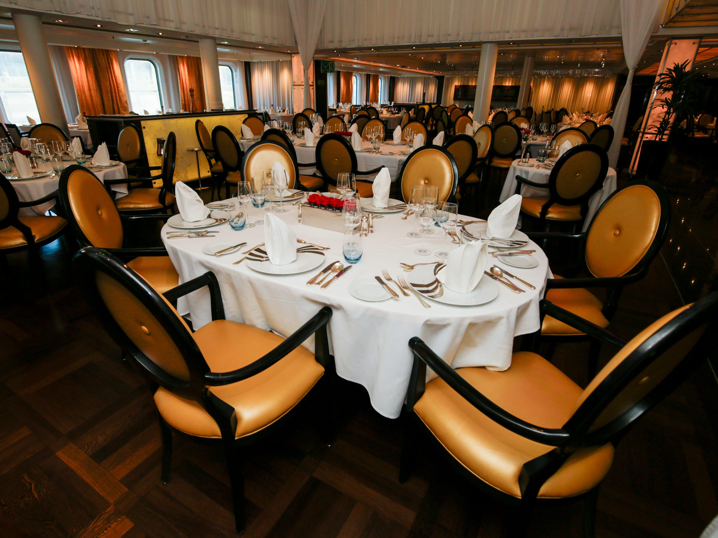 empty restaurant on Seabourn Quest