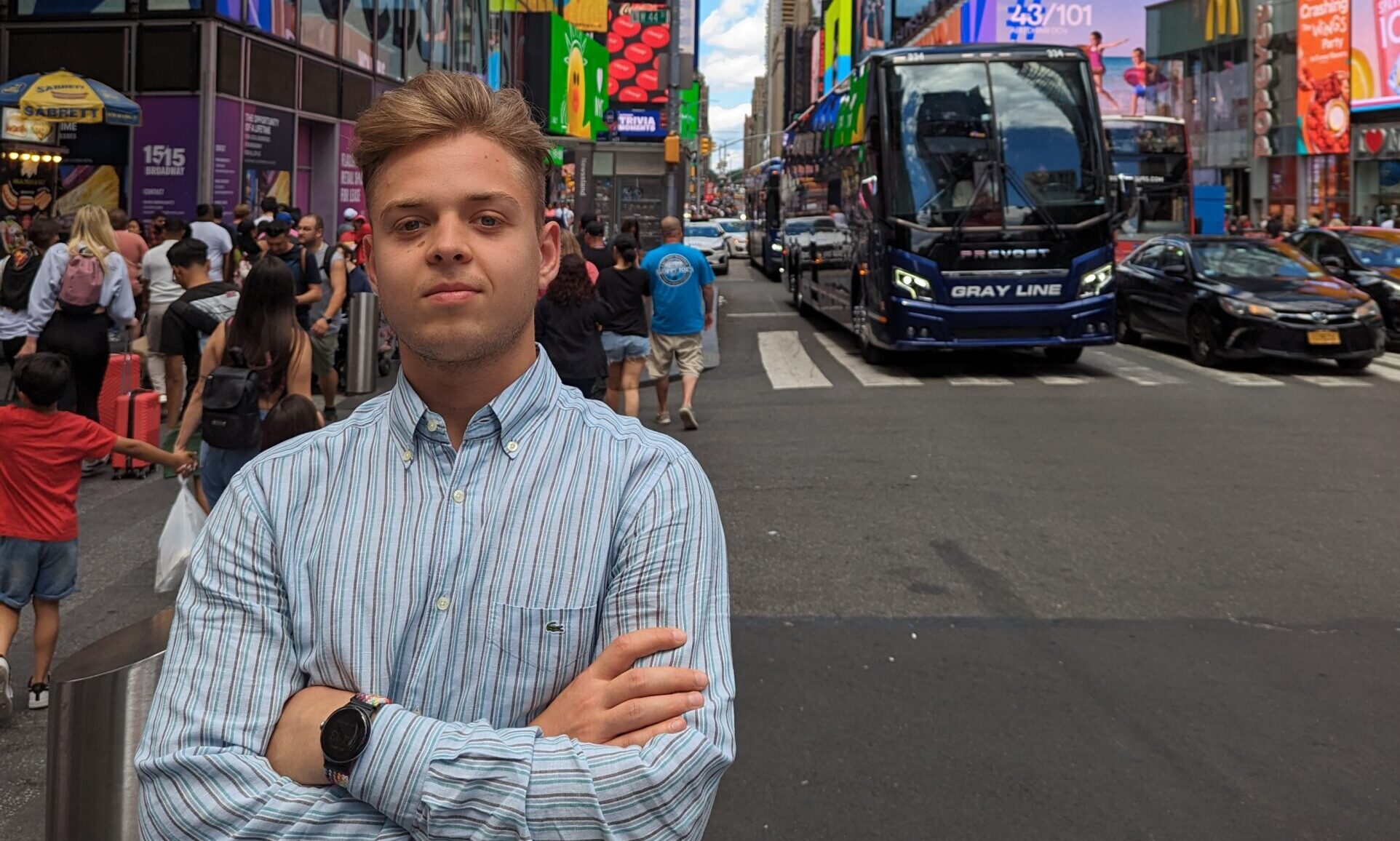 Ondernemer Gleb Babiy in New York City, waar hij het grootste deel van het jaar doorbrengt.