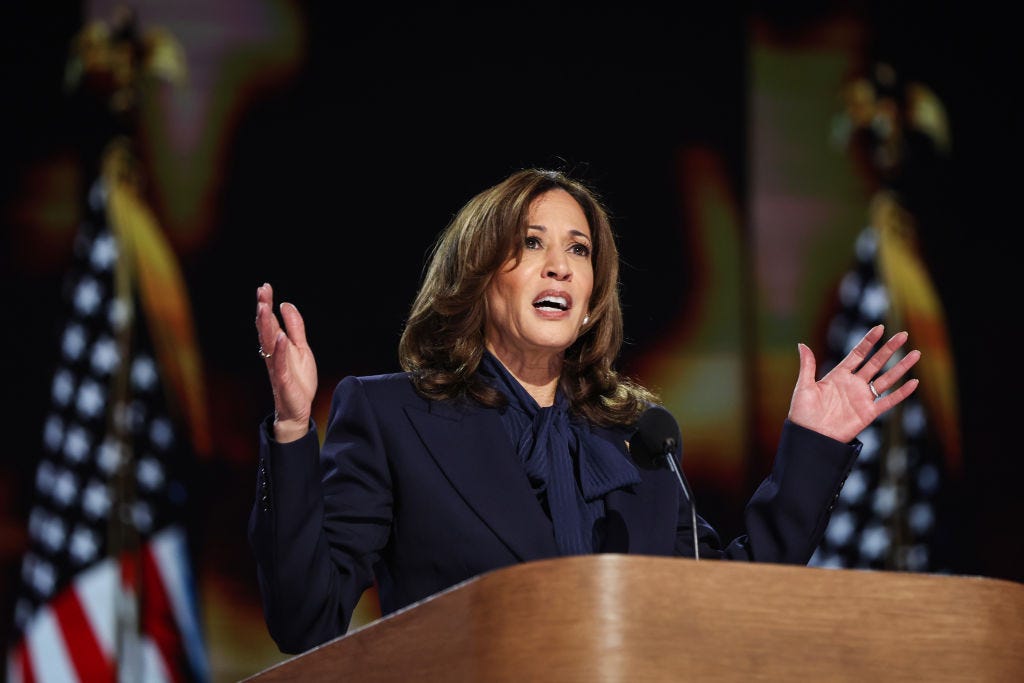 Kamala Harris at the Democratic National Convention.