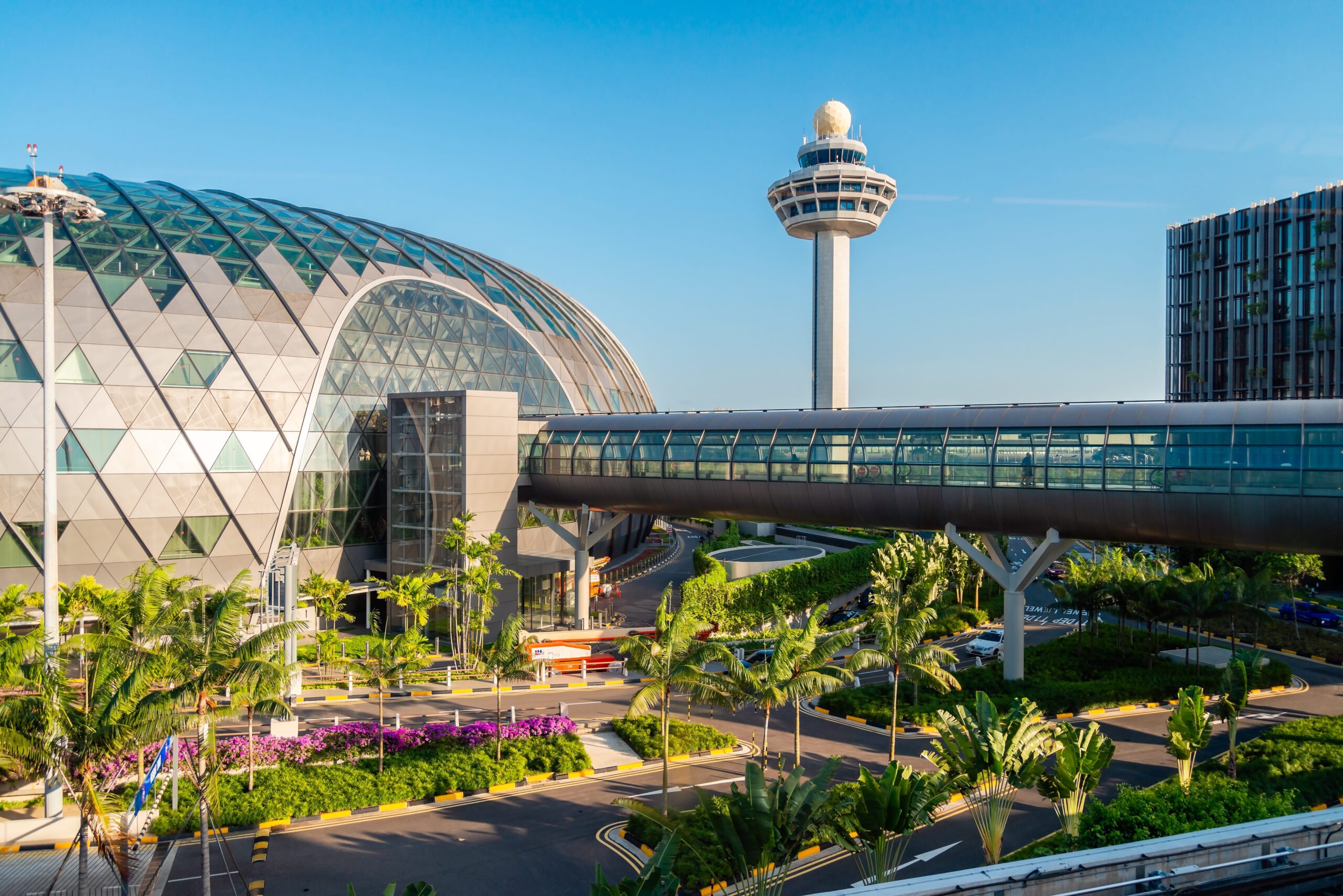 outside Singapore Changi airport