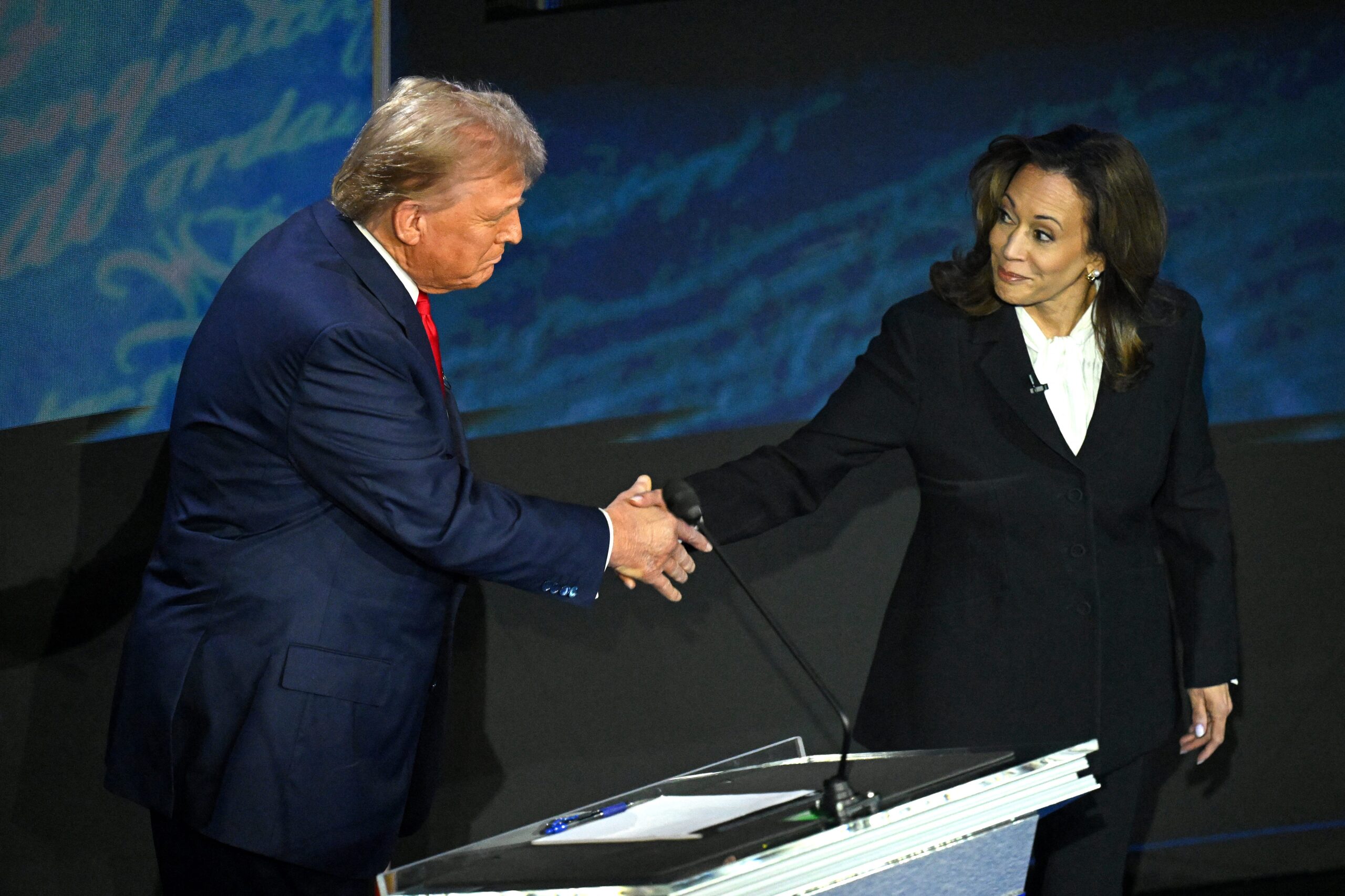 Donald Trump and Kamala Harris at the debate